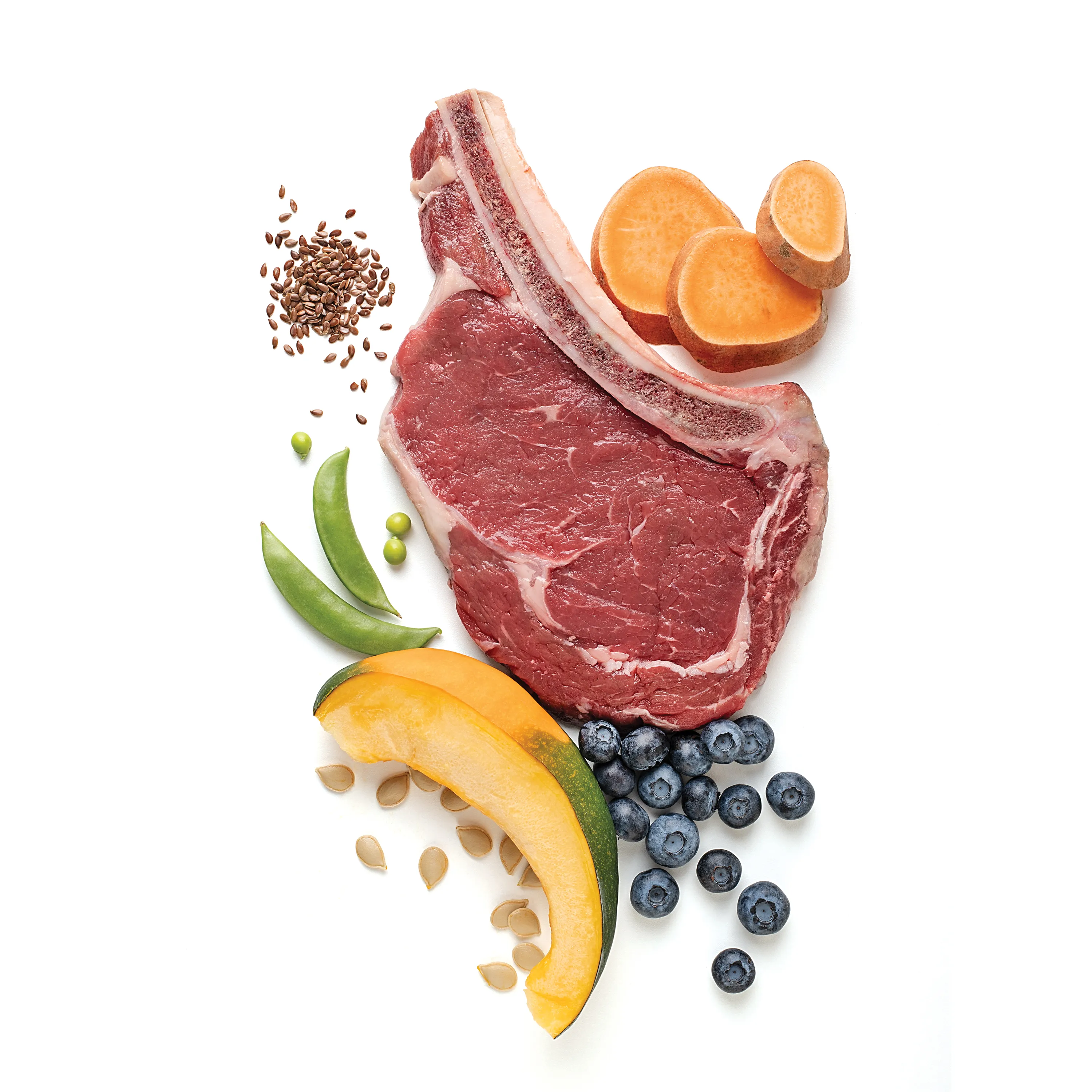 Angus beef with fruit and vegetables