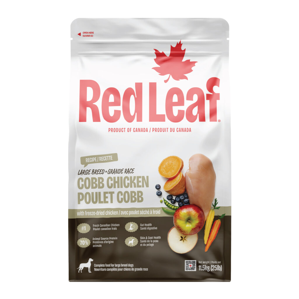 Croquettes pour chiens de grande race Red Leaf – Poulet cobb